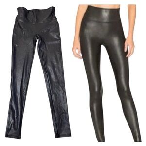 SPANX  Women’s Black Faux Leather Leggings Size S/P